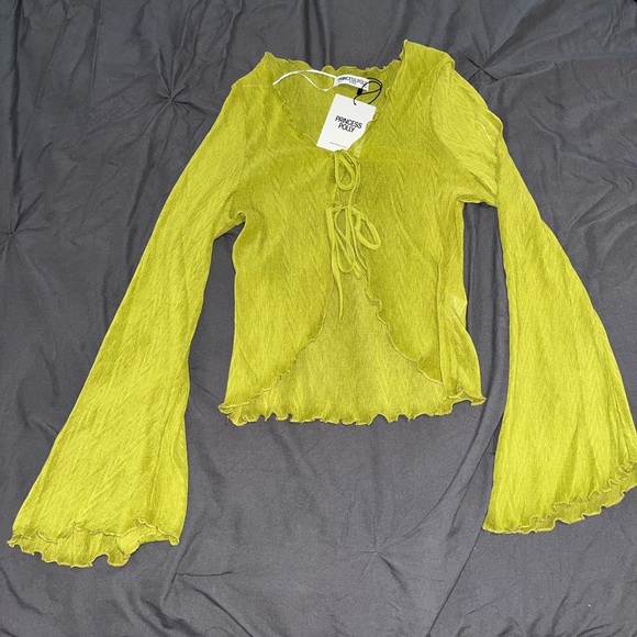 Princess Polly Undone Long Sleeve Top Green - Picture 5 of 8